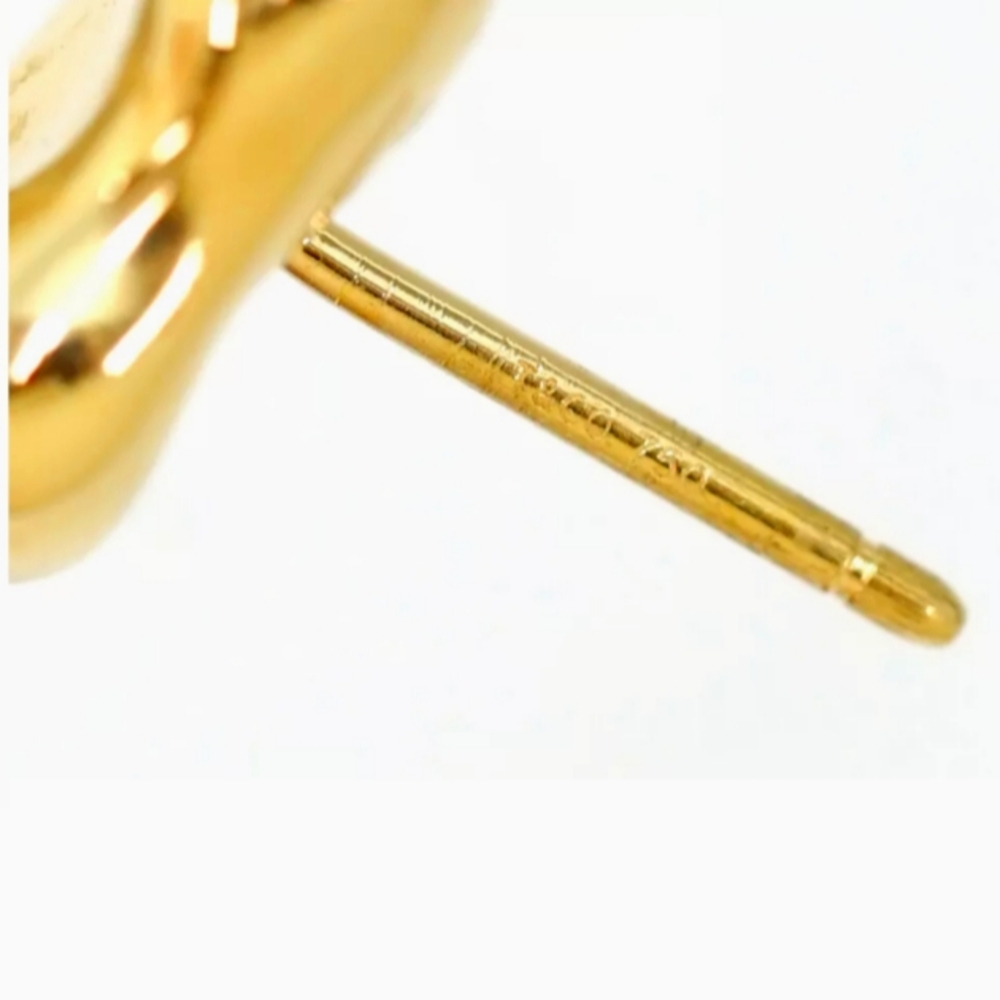 18K Tiffany & Co. Larger Elsa Peretti Yellow Gold Clip Back Splendid Earrings - Picture 5 of 8